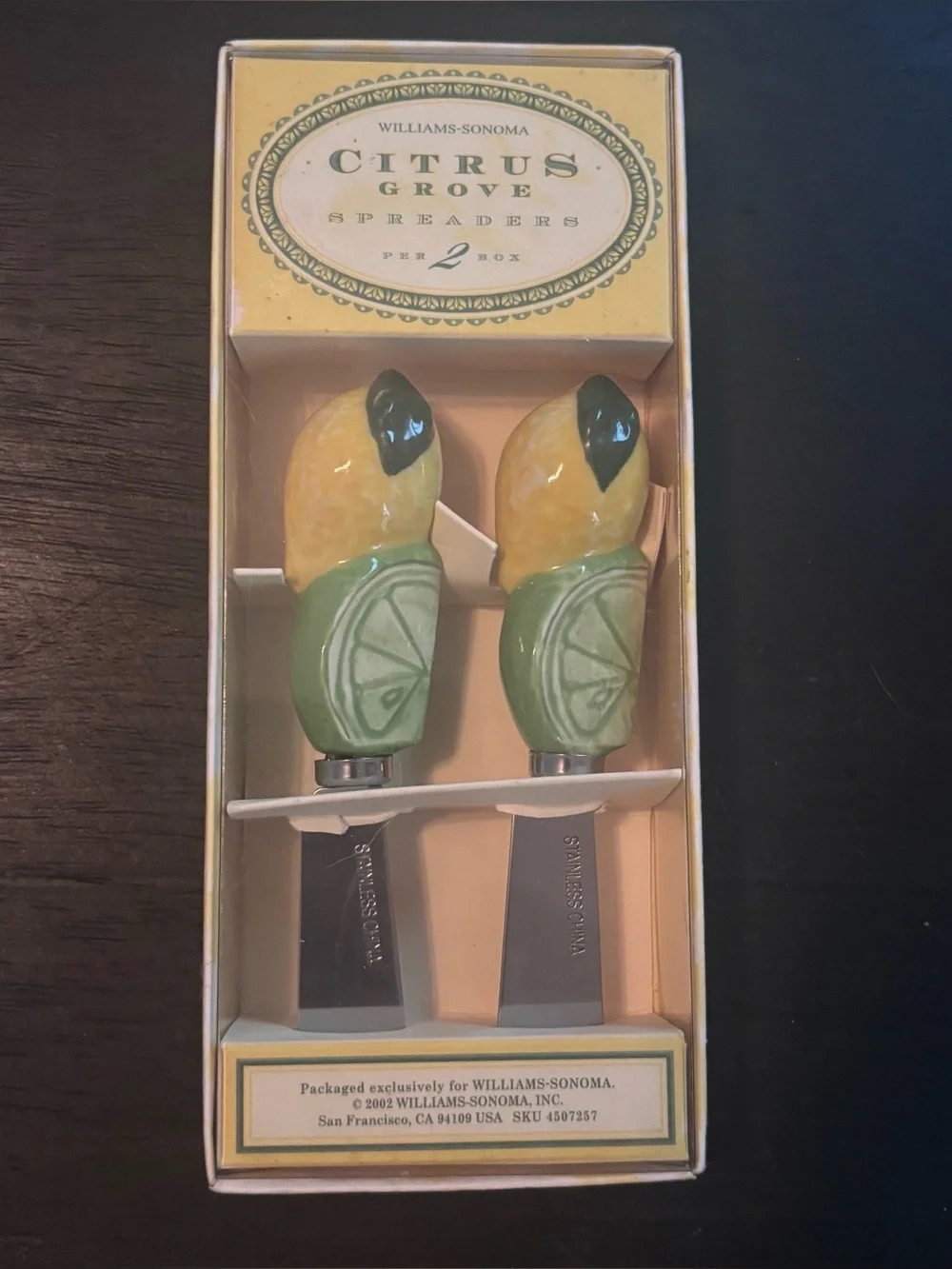 Vintage Williams Sonoma Spreaders 2 New in Box